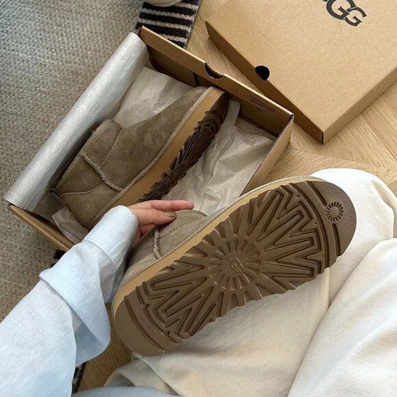 UGG Classic Ultra Mini Women's  antelope Ankle Boots - Picture 6 of 9